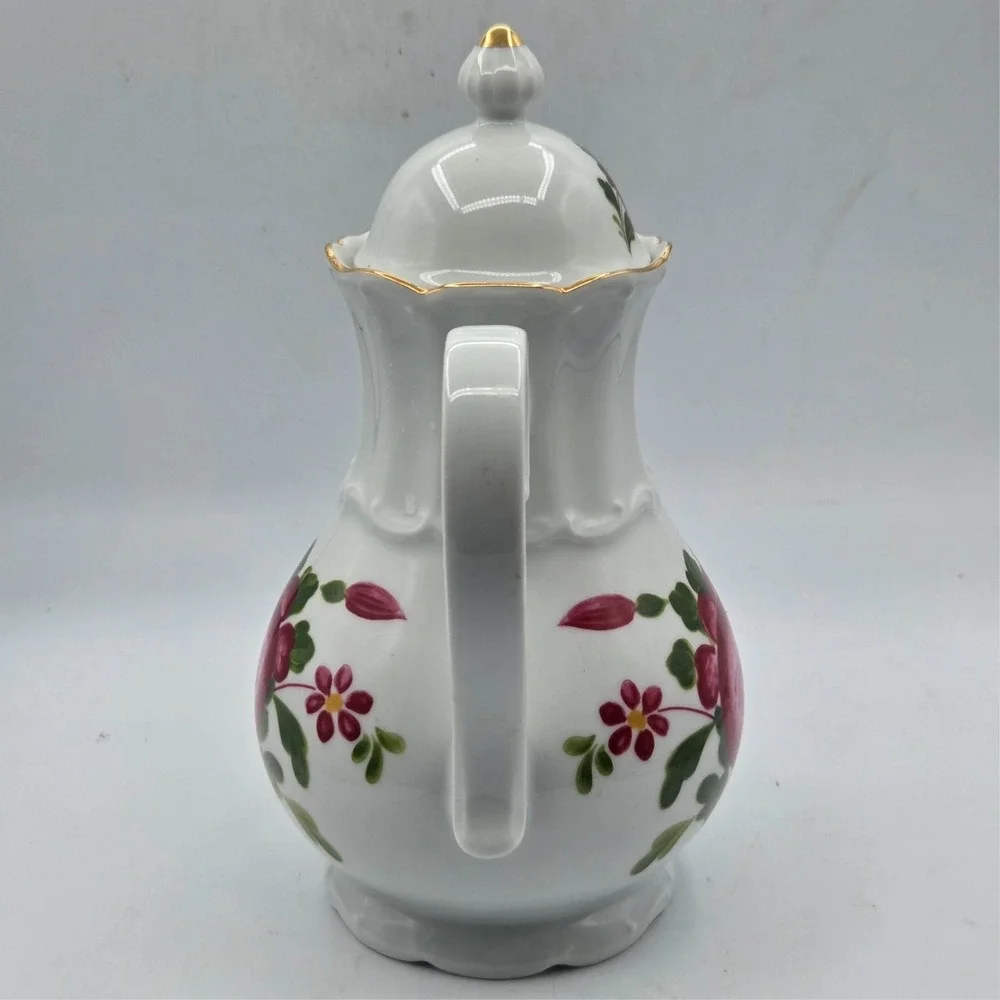 Bareuther Waldsassen Bavaria Germany Floral TeaPot Gold Trim‎ #242